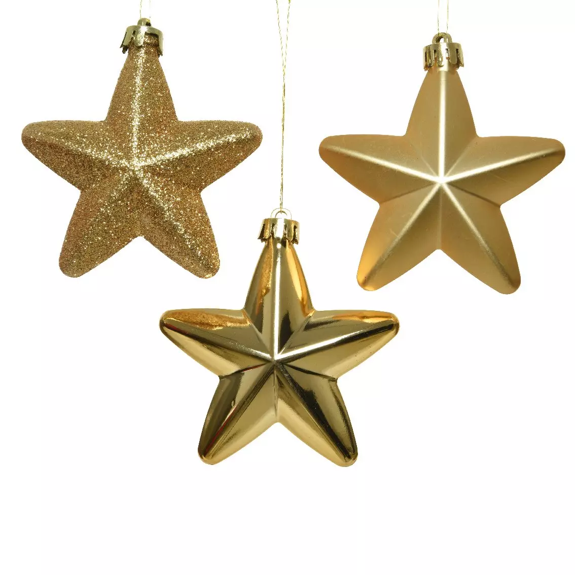 6er Set Sterne Alpin Gold 2