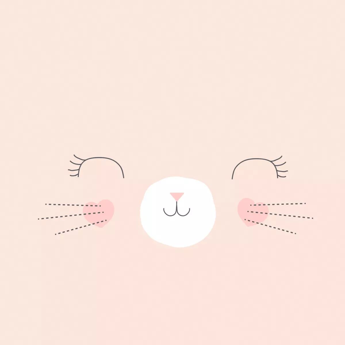 Dekbedovertrek met één kussensloop katoen (140 cm) Chat Roze 4