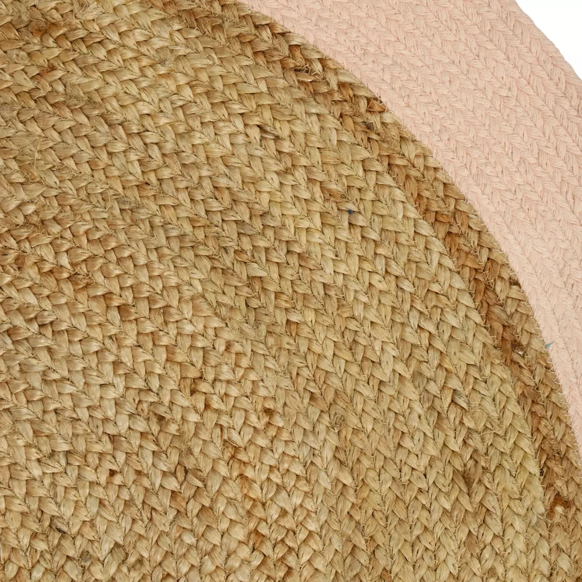 Tapis jute enfant (100 cm) Léa Rose