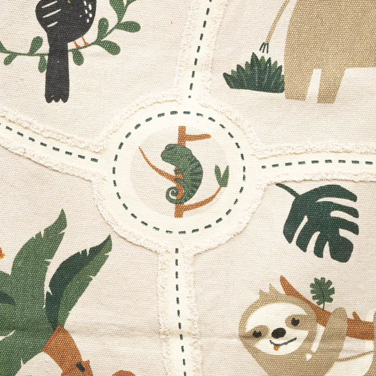 Tapis coton enfant (150 cm) Carte jungle Multicolore 2