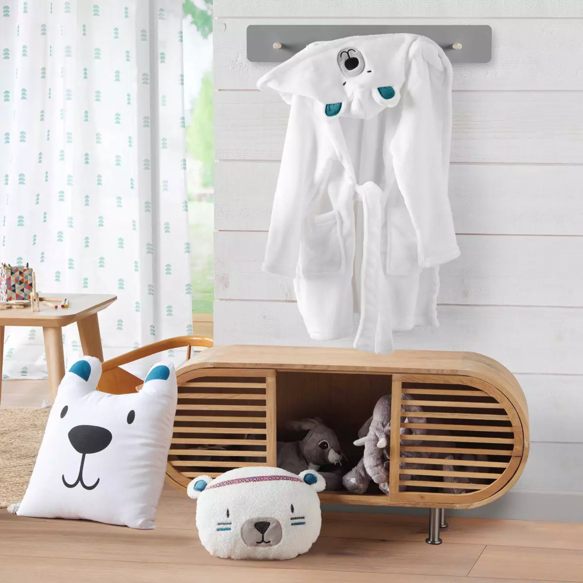 Coussin carré enfant Igloo Blanc