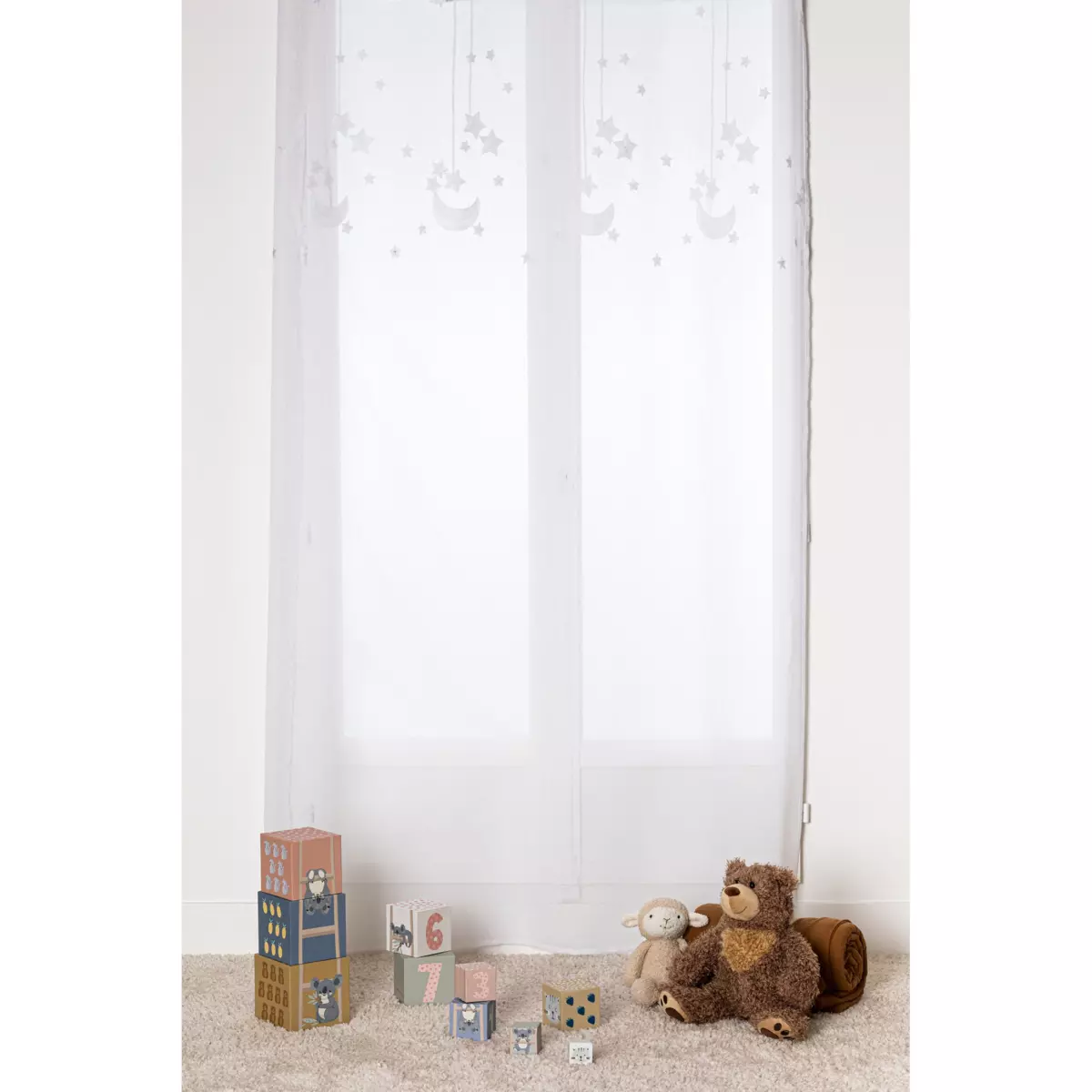 Voilage (140 x 240 cm) Etoiles Blanc