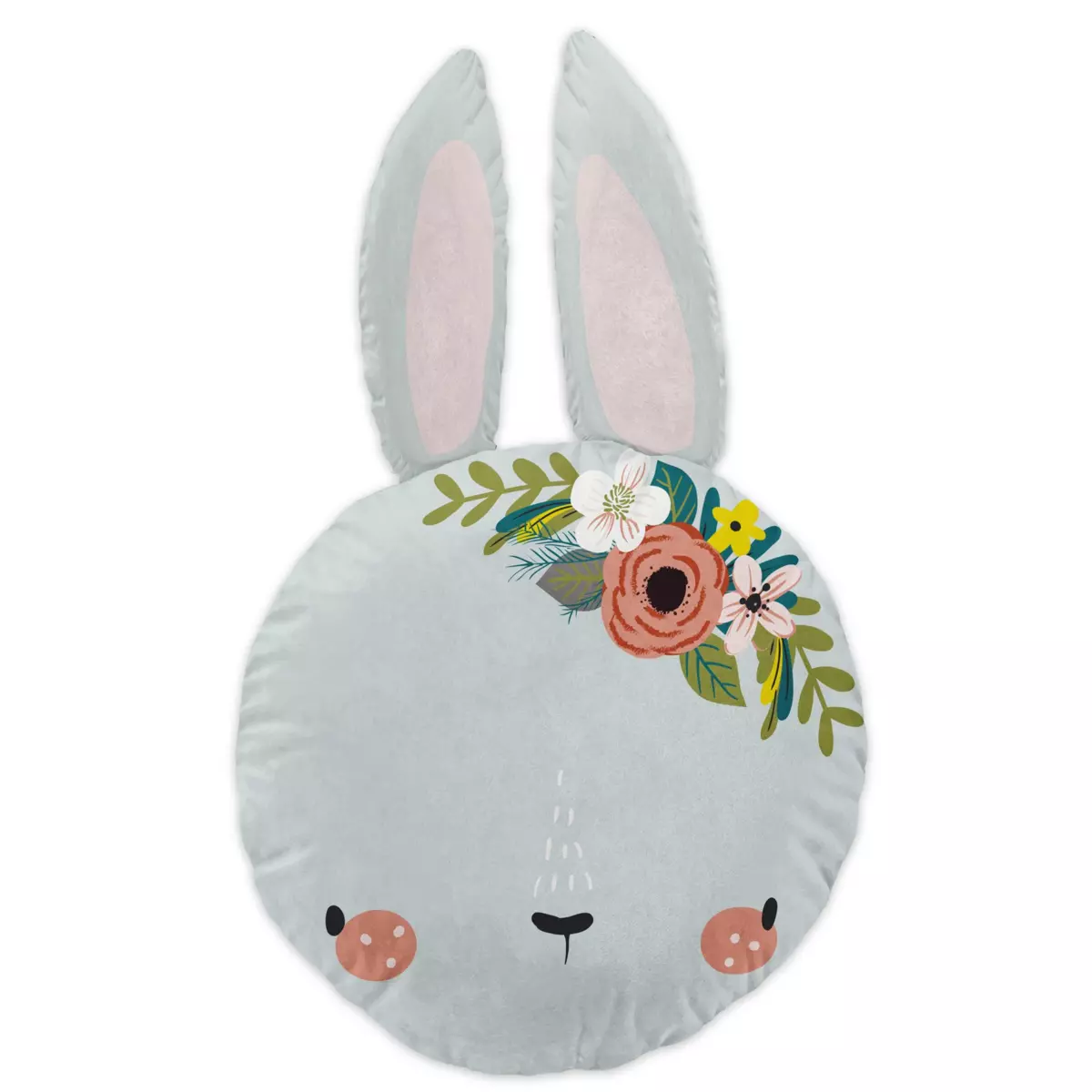 Coussin enfant Lapin Jardinage Blanc 1