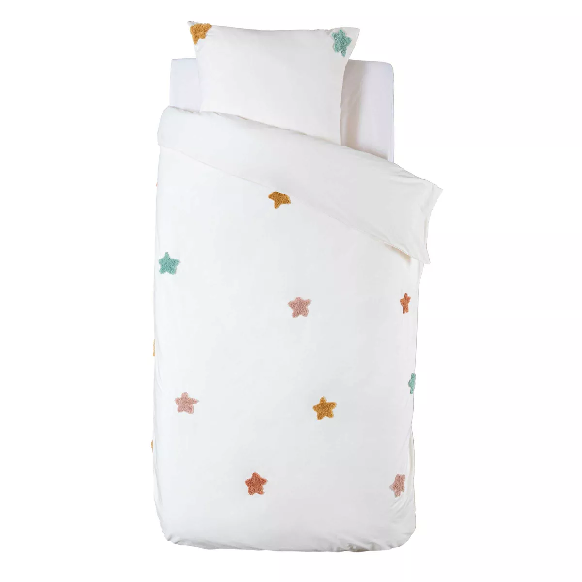 Copripiumino e una federa quadrata bambino cotone (140 cm) Etoile Multicolore 3