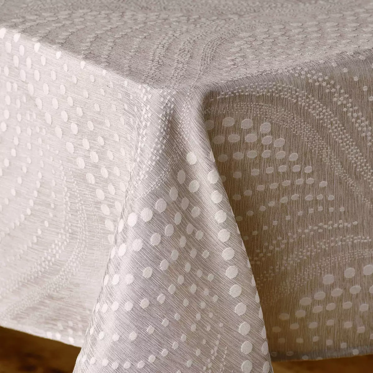Nappe rectangulaire anti tache (240 cm) Billy Beige 3
