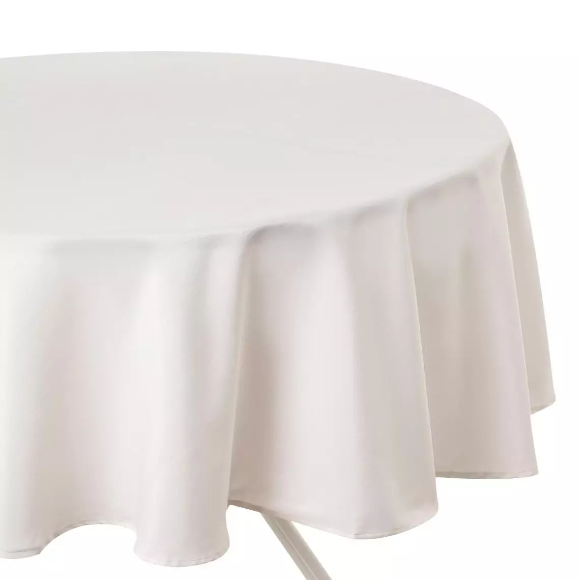 Nappe ronde anti tache (D180 cm) Lina Ivoire 2