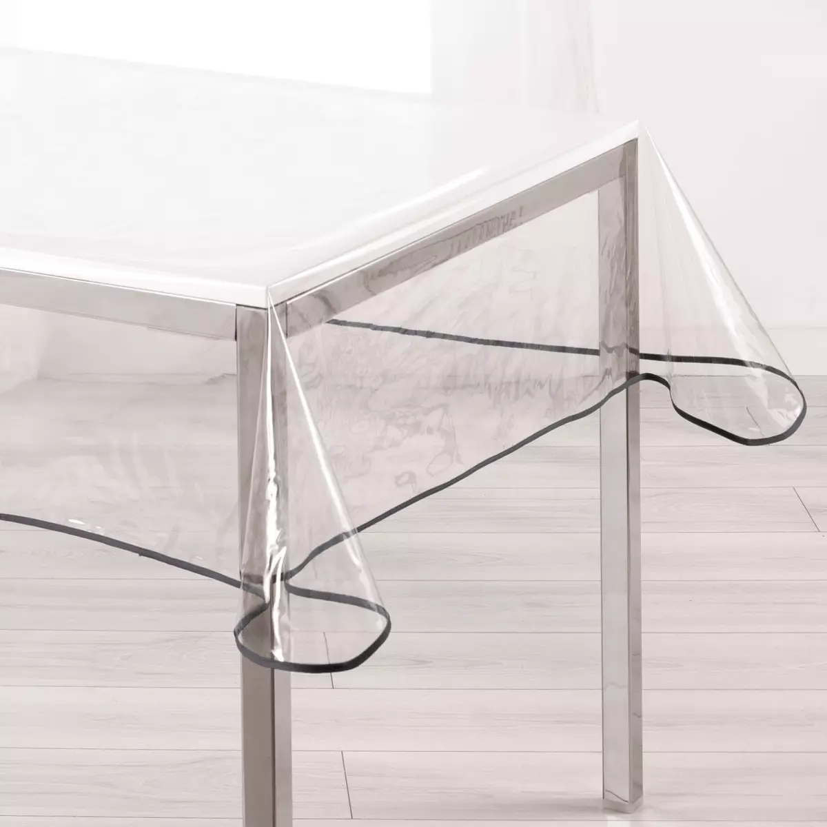 Rechteckige PVC-Tischdecke (L240 cm) Outdoor Anthrazit - Tischdecken & Co
