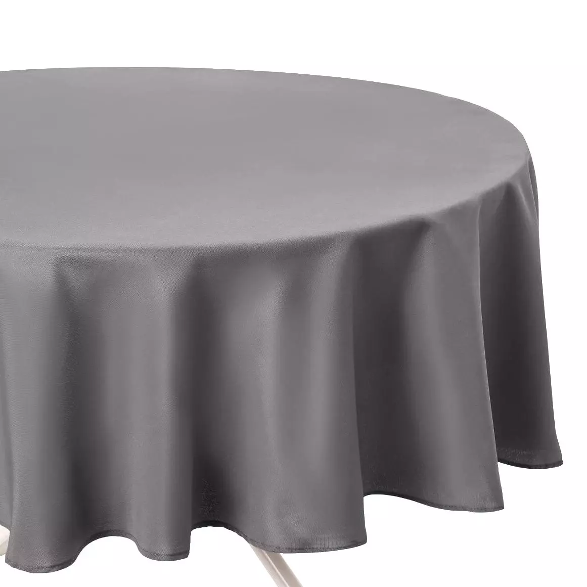 Tafelkleed Rond Vlekbestendig (D180 cm) Lina Grijs 2