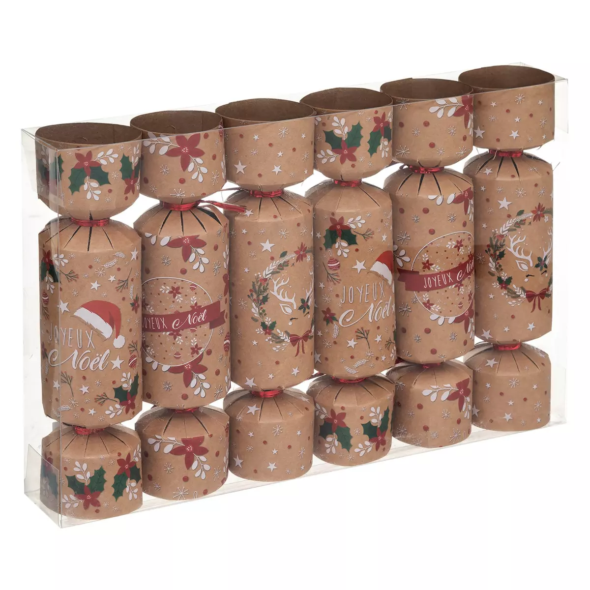Lot de 6 crackers Kraft Beige 2