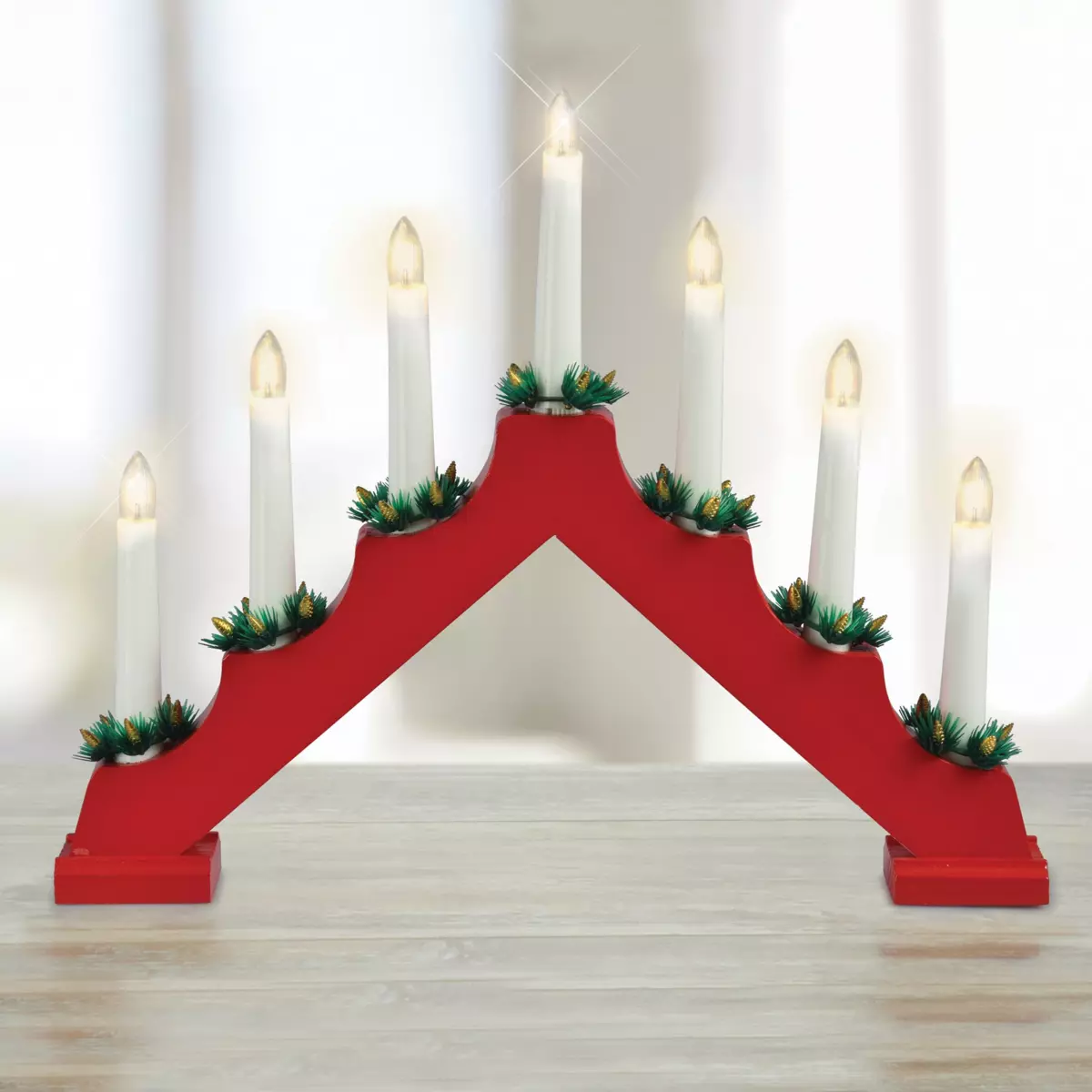 Lichterbogen mit Timer  Rot 1
