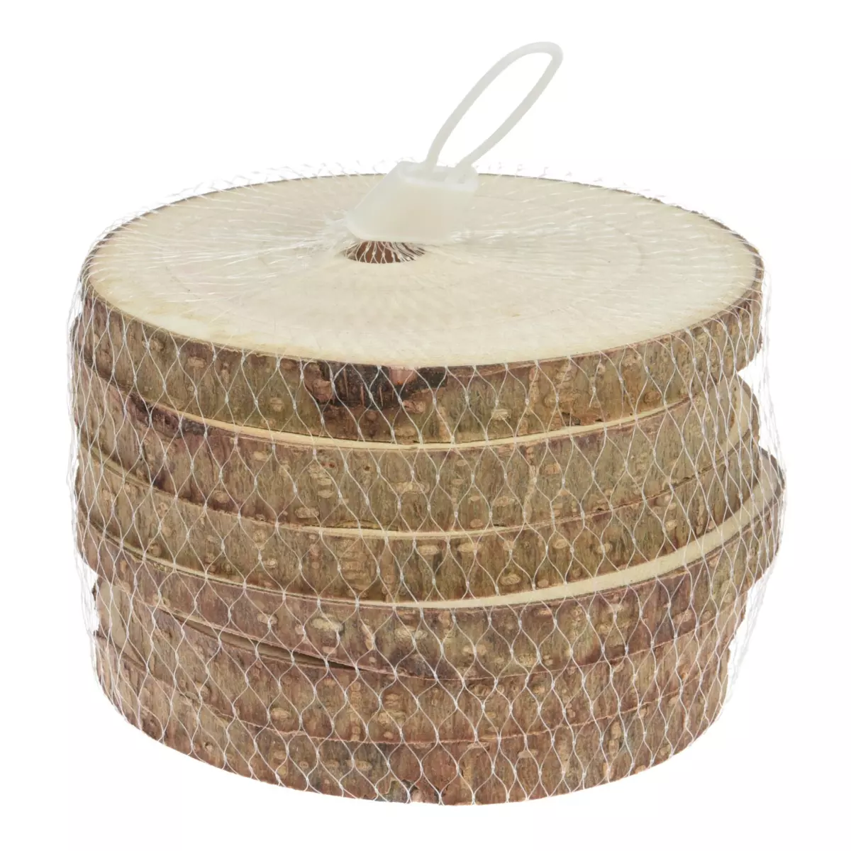 Lot de 6 dessous de verre Rondins Naturel 1