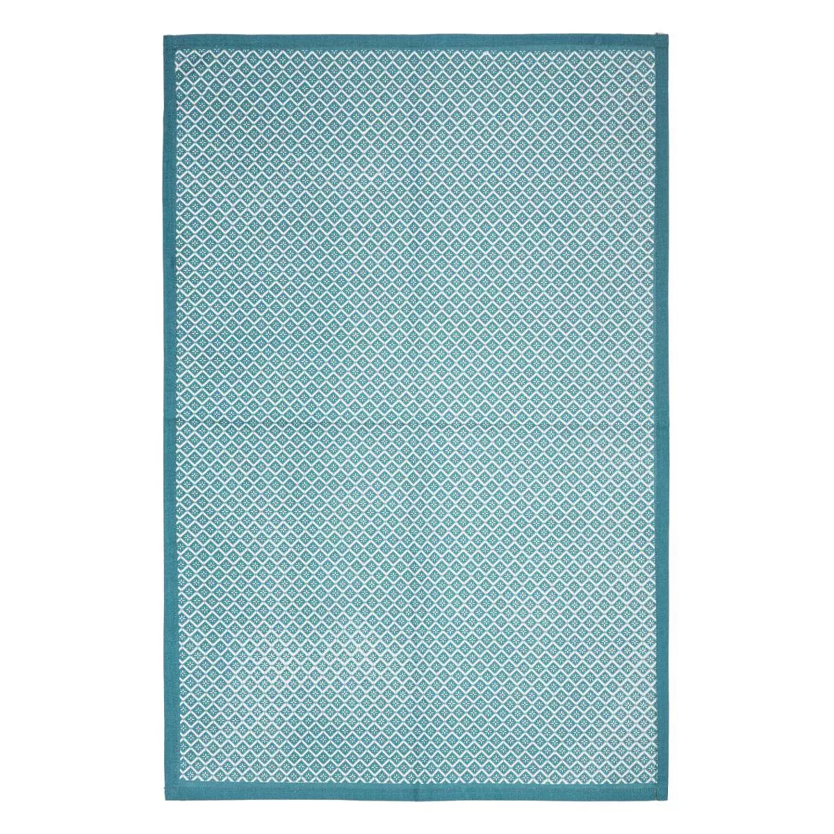 Lot de 3 torchons Geom Bleu canard 3