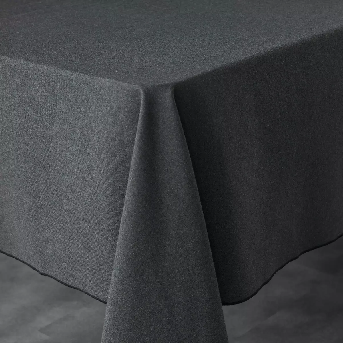 Nappe rectangulaire coton recyclé (L240 cm) Mistraline Gris anthracite 3