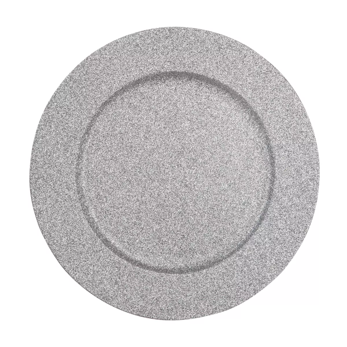 Set van 12 onderborden Glitterend zilver 1