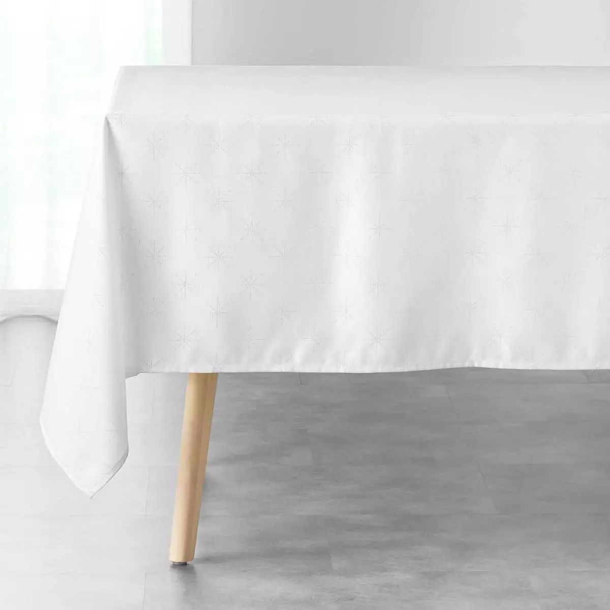 Rechteckige Tischdecke (L240 cm) Etoiles Weiß 3