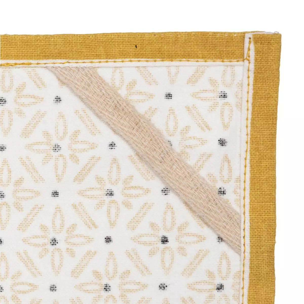 Lot de 3 torchons Geom Jaune ocre 5