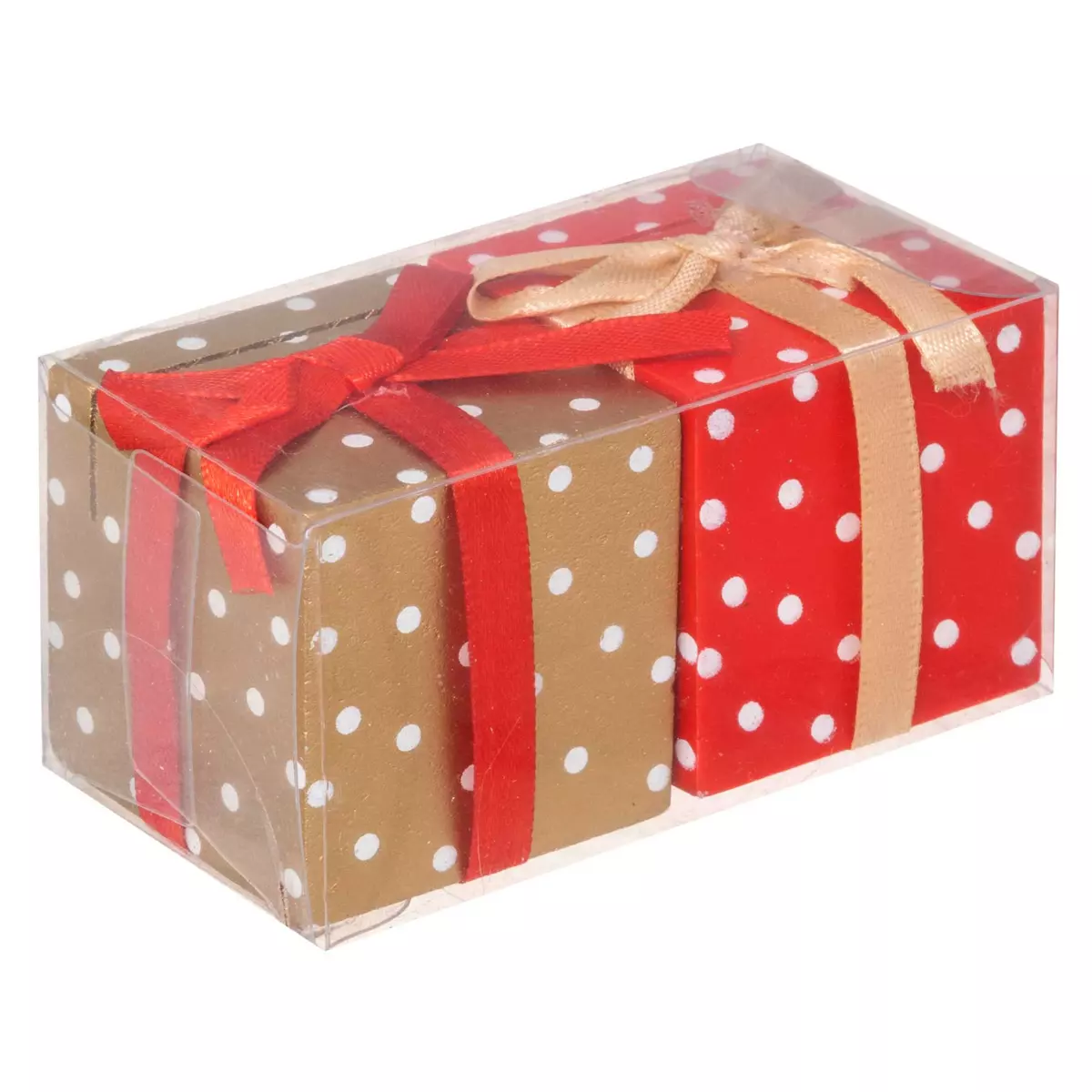 Lot de 2 porte-nom ou menu Cadeaux Rouge 4