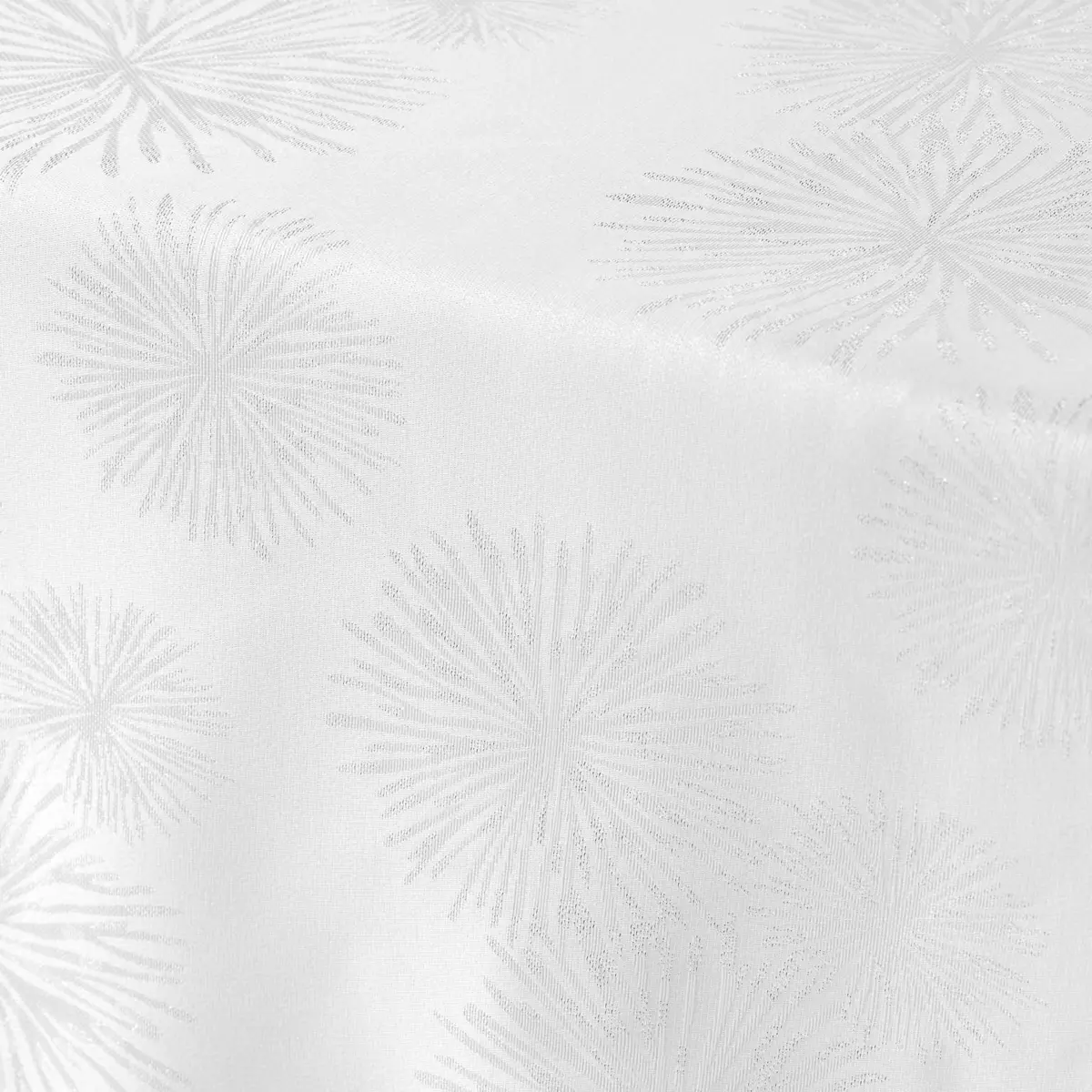 Nappe rectangulaire (L240 cm) Artifice Blanc et argent 2