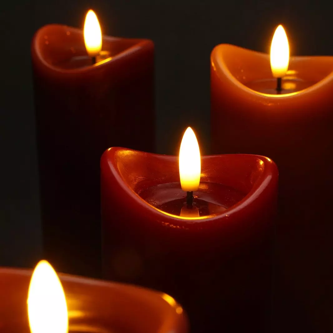 Lot de 3 bougies LED Vouy Rouge 1