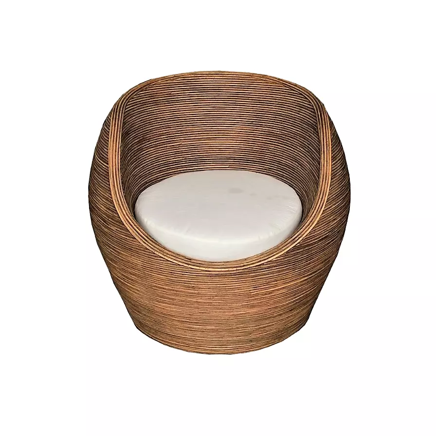 Salon de jardin en rotin Trinidad Naturel/Beige - 5 places 7