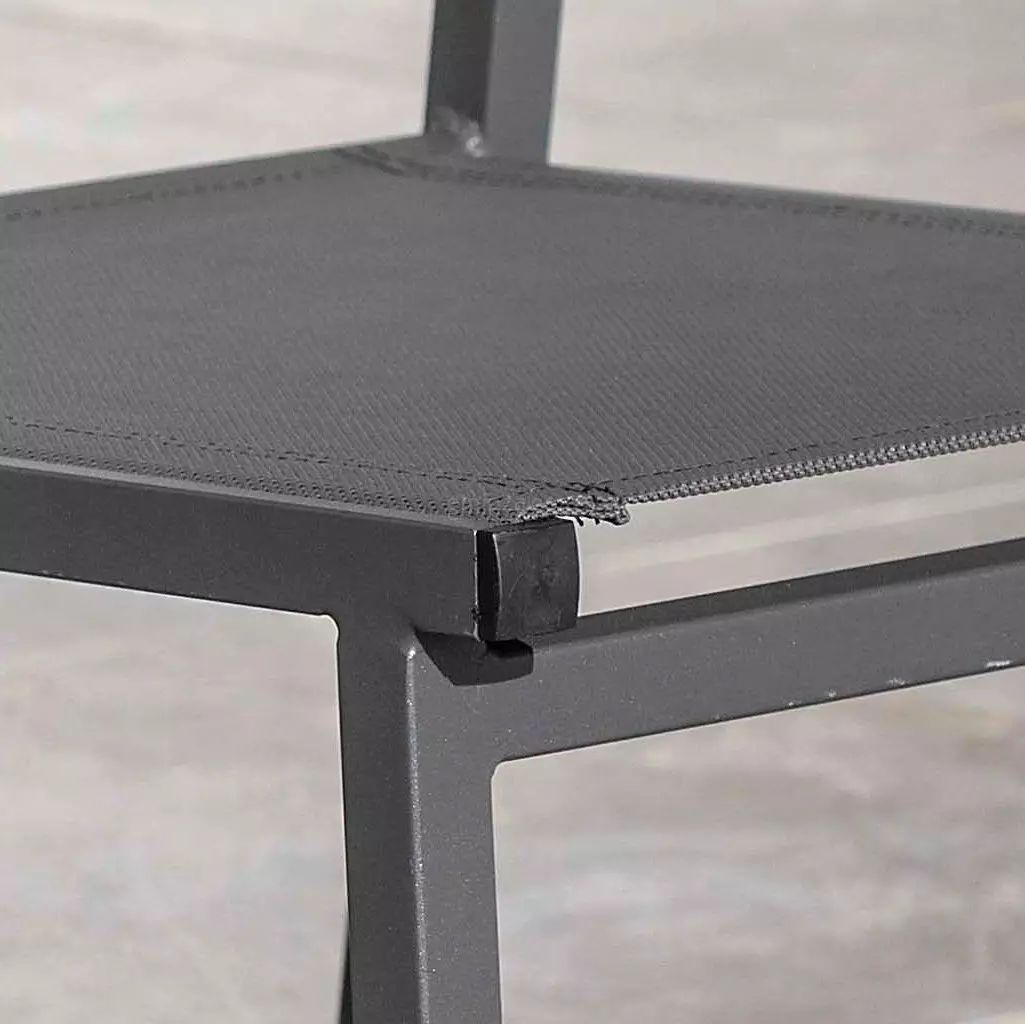 Silla de jardín alu apilable Murano - Gris antracita 2