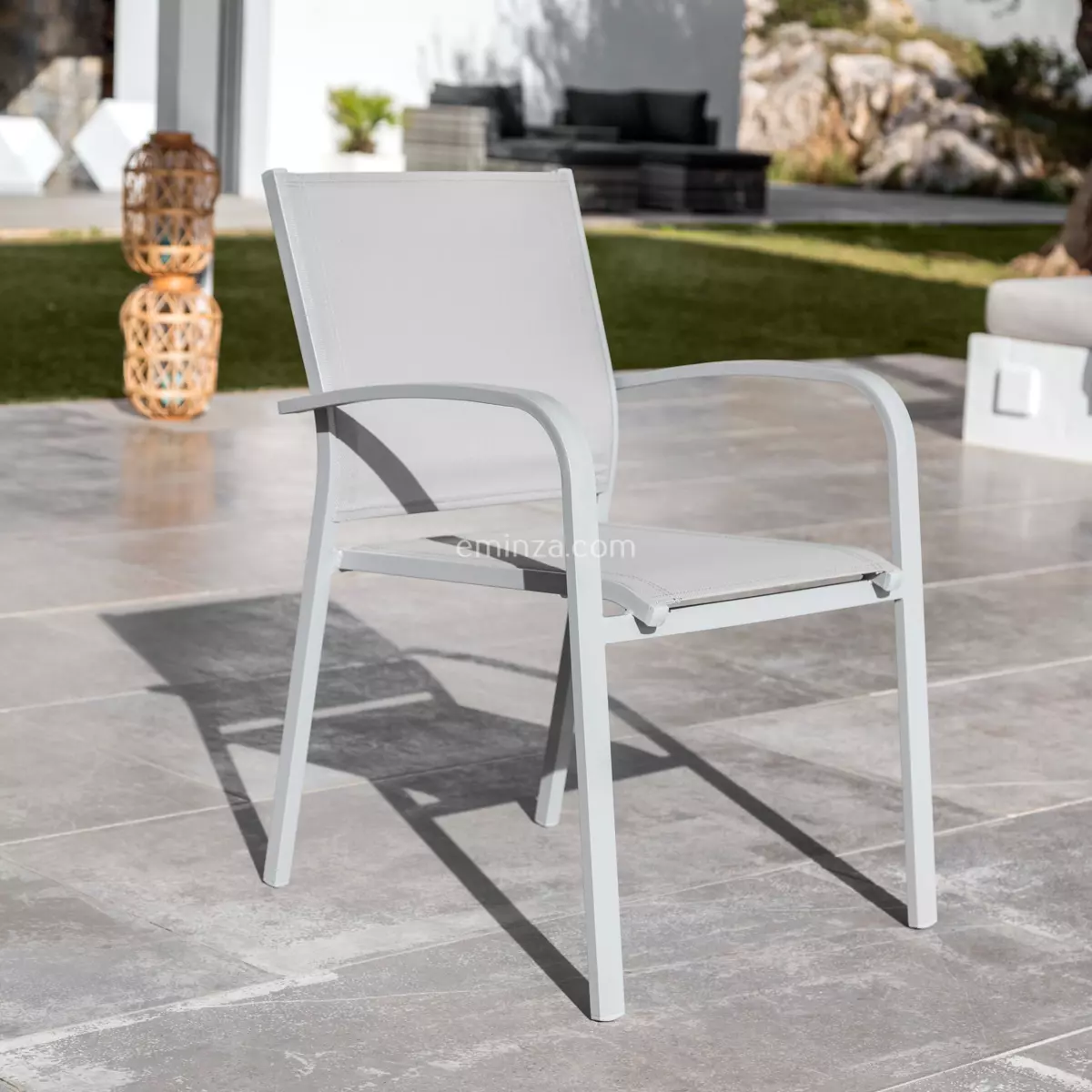 Fauteuil de jardin alu empilable Murano - Silver 1