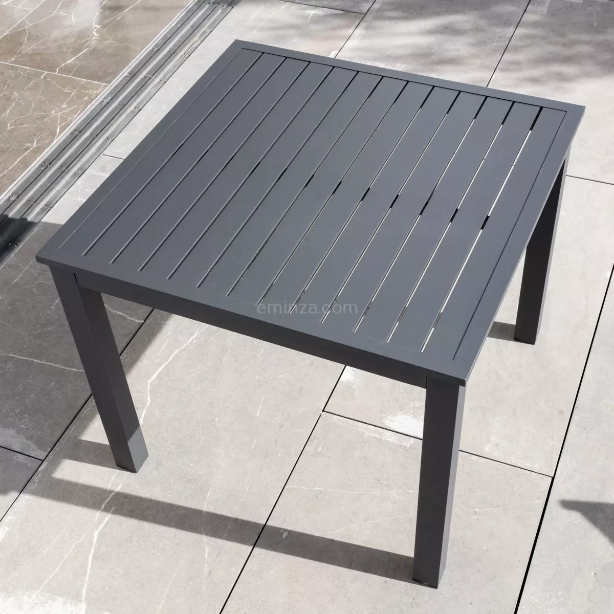 Mesa de jardín cuadrada Aluminio Murano (4 pers.) - Gris Antracita 4