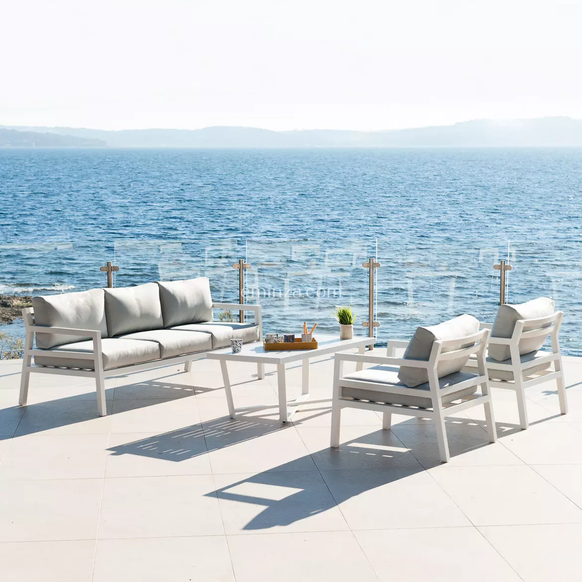 Loungeset Mykonos Wit - 5 zitplaatsen 1
