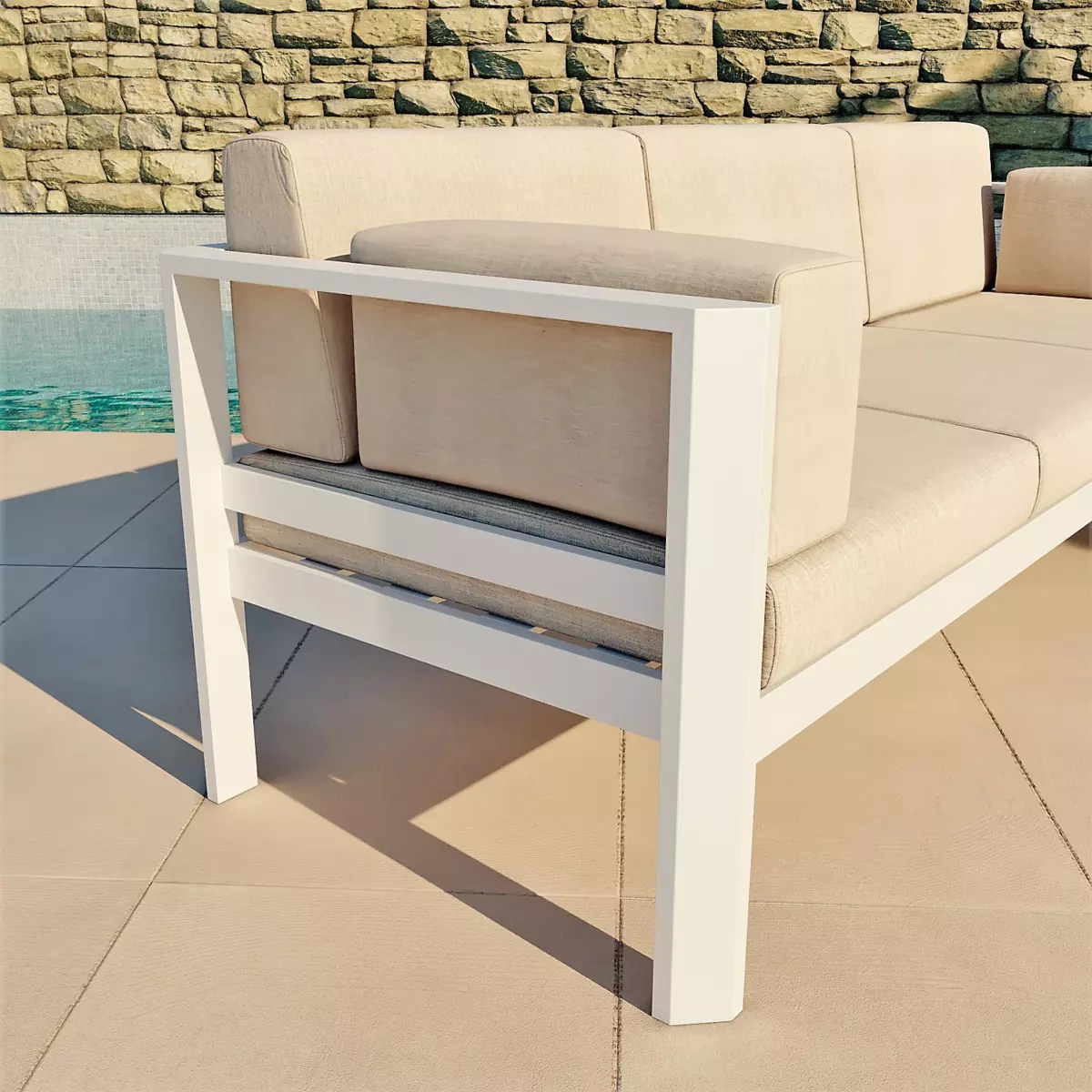 Salon de jardin Ostara Blanc - 5 places 2