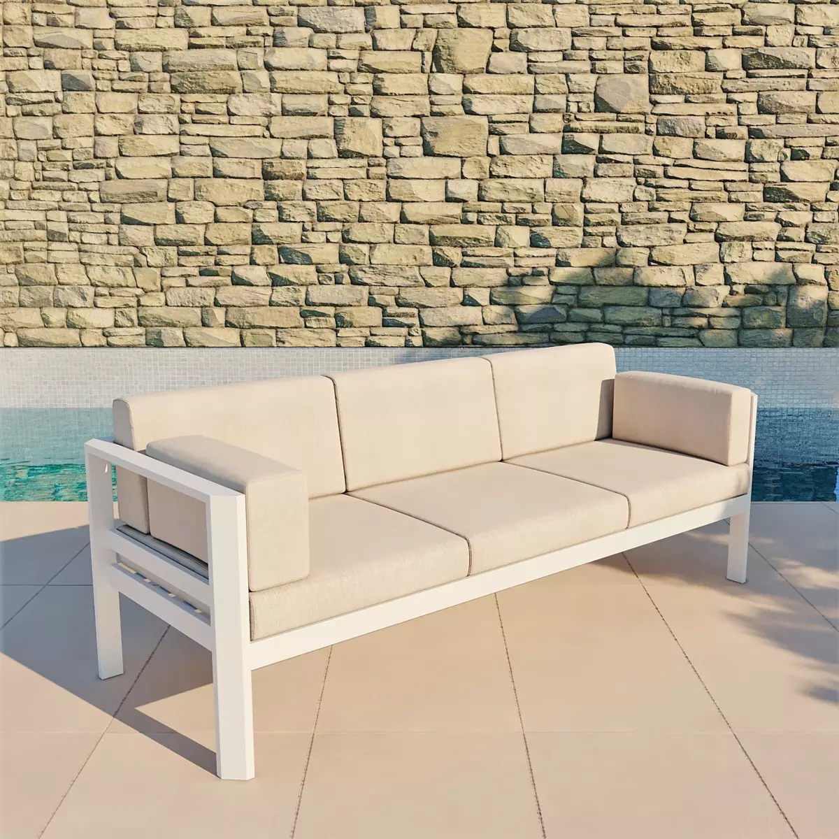 Salon de jardin Ostara Blanc - 5 places 4