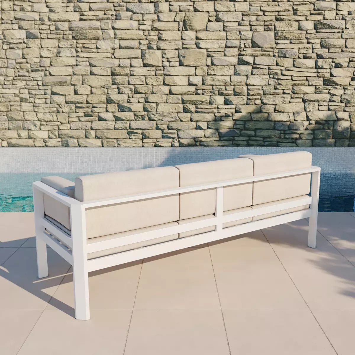 Salon de jardin Ostara Blanc - 5 places 5