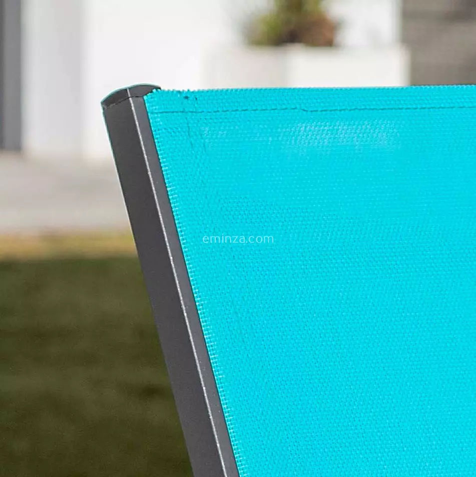 Chaise de jardin alu empilable Murano - Gris anthracite/Bleu 3