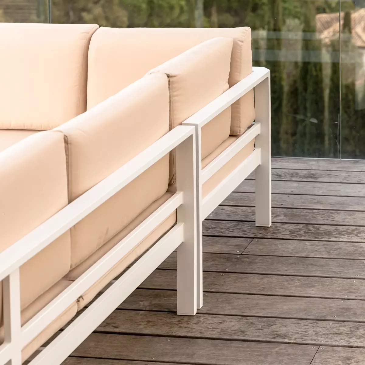 Eck-Sitzgruppe Ostara Weiß - 3-teilig 8