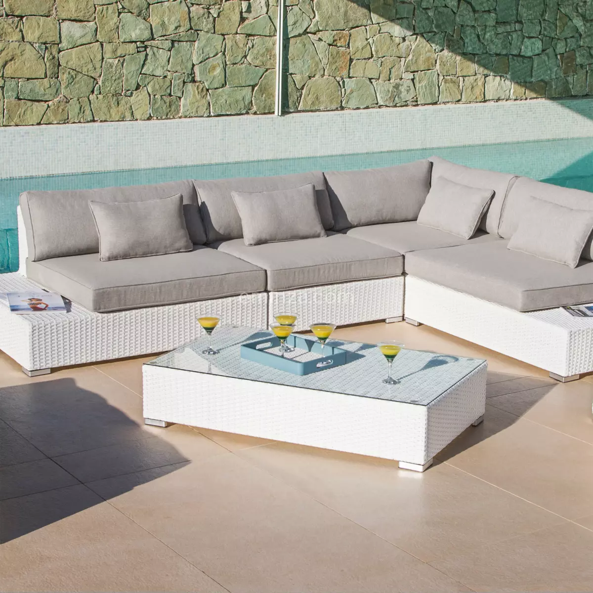 Fauteuil de jardin Palma  - Blanc 2