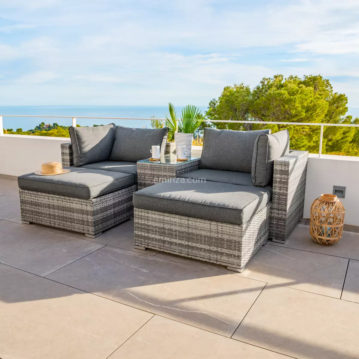 Salon de jardin Mallorca Gris - 4 places 2