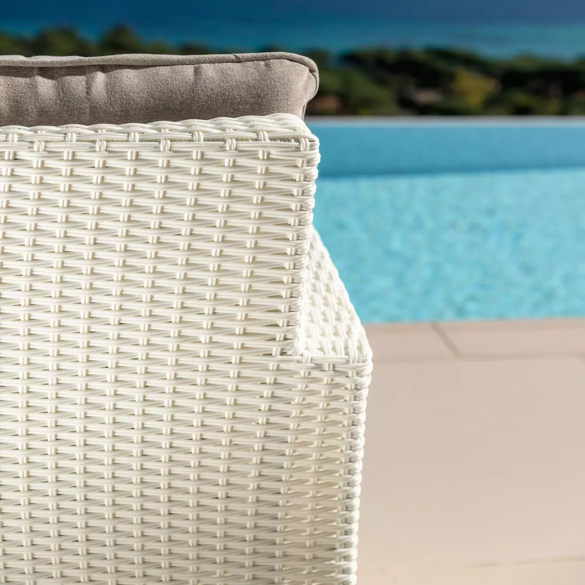 Canapé de jardin 3 places Tivoli - Blanc 5