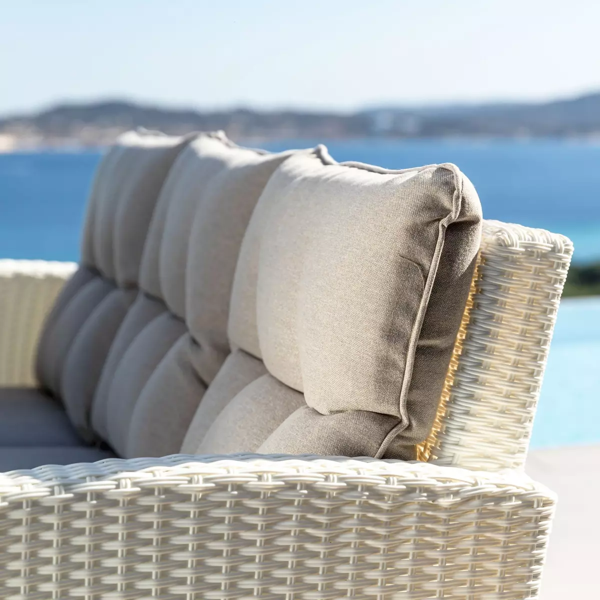 Canapé de jardin 3 places Tivoli - Blanc 8