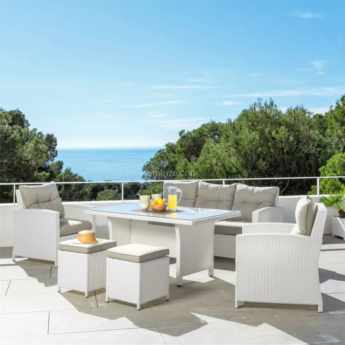 Cuscini di ricambio per salotto da giardino Tivoli - Tortora 2