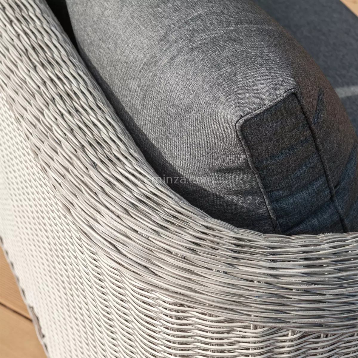 Canapé de jardin 3 places Calvi - Gris 2