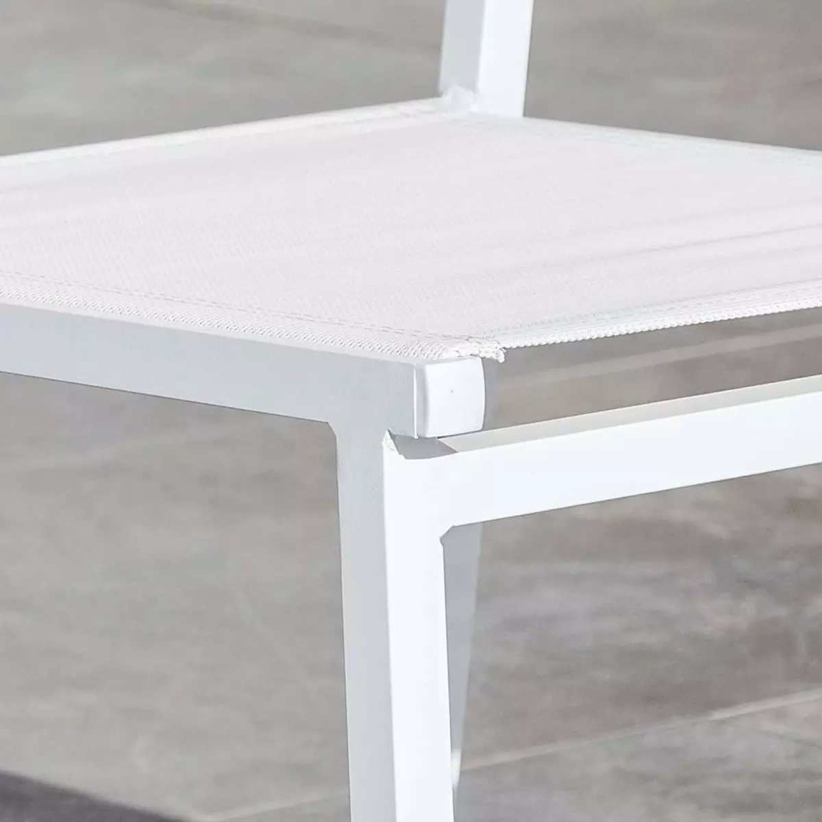 Stapelbarer Gartenstuhl Murano Aluminium - Weiß 2