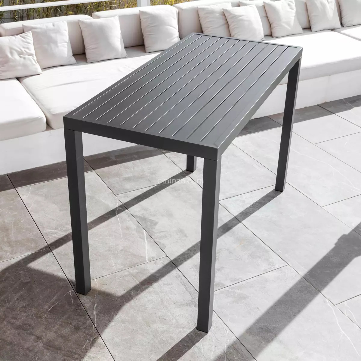 Table Haute 6 places Aluminium Murano - Gris anthracite 4