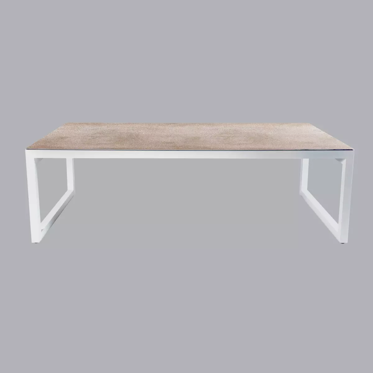 Table de jardin 10 places Aluminium/Céramique Kore (240 x 120 cm) - Blanc 5