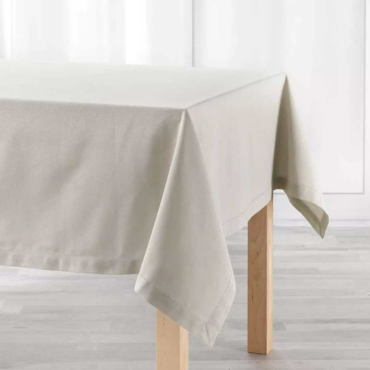 Nappe rectangulaire (L240 cm) Charline Beige 1