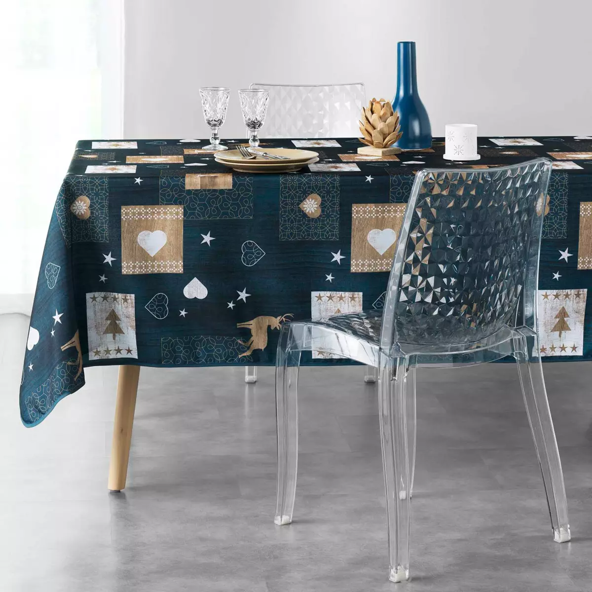 Tovaglia rettangolare (L240 cm) Augustin Blu 1