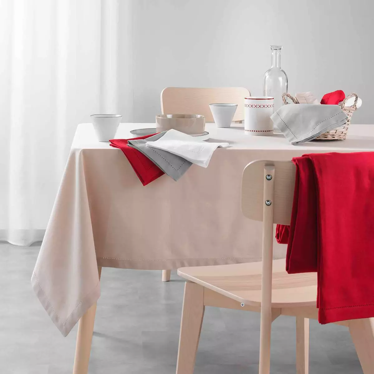 Tovaglia rettangolare (L240 cm) Charline Rosso 2