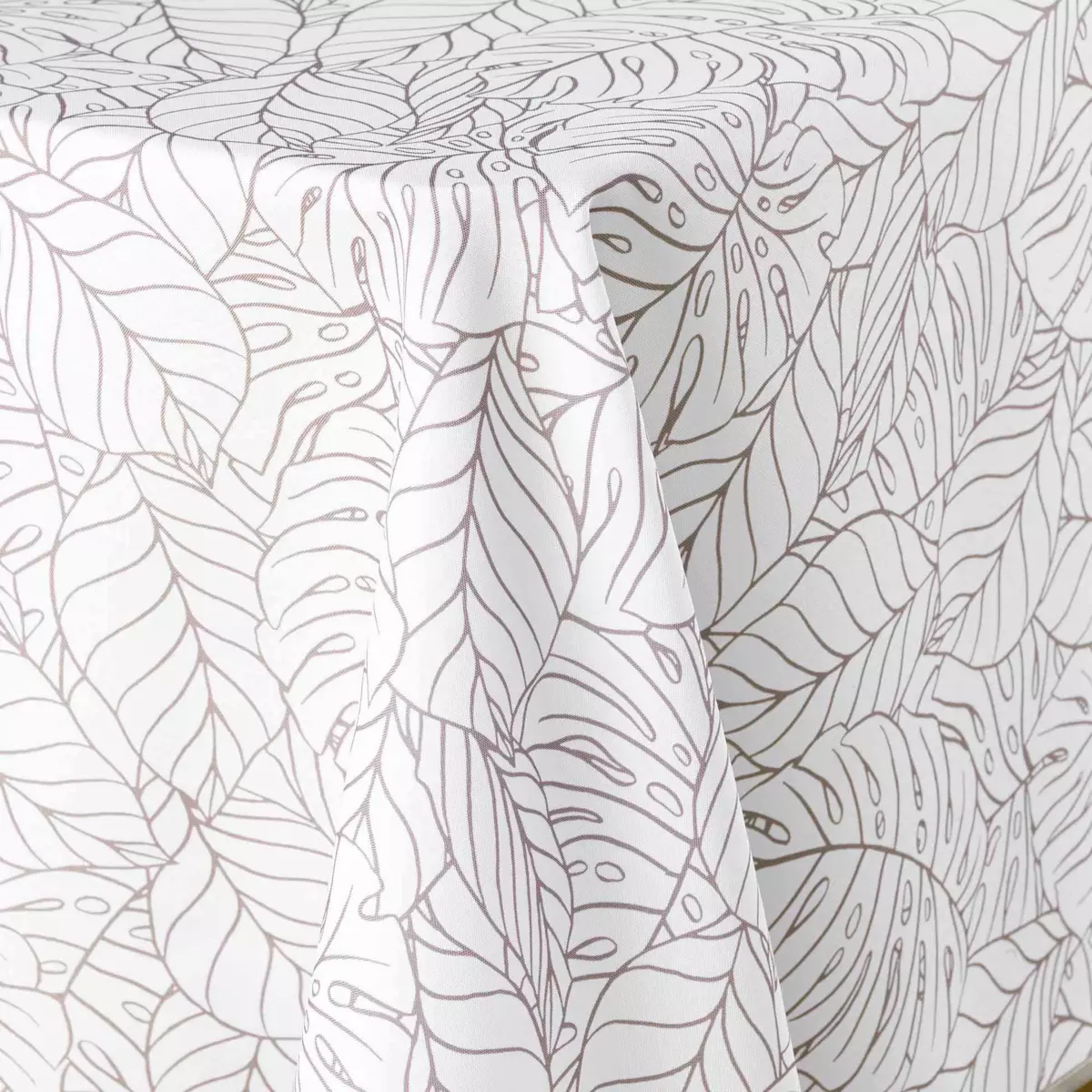 Nappe rectangulaire anti-taches (L240 cm) Solea Blanche 2