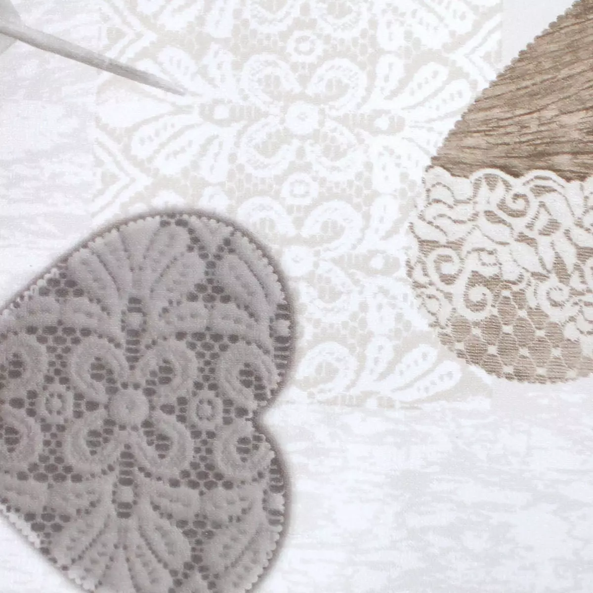 Nappe rectangulaire PVC (L240 cm) Delicia Taupe 2