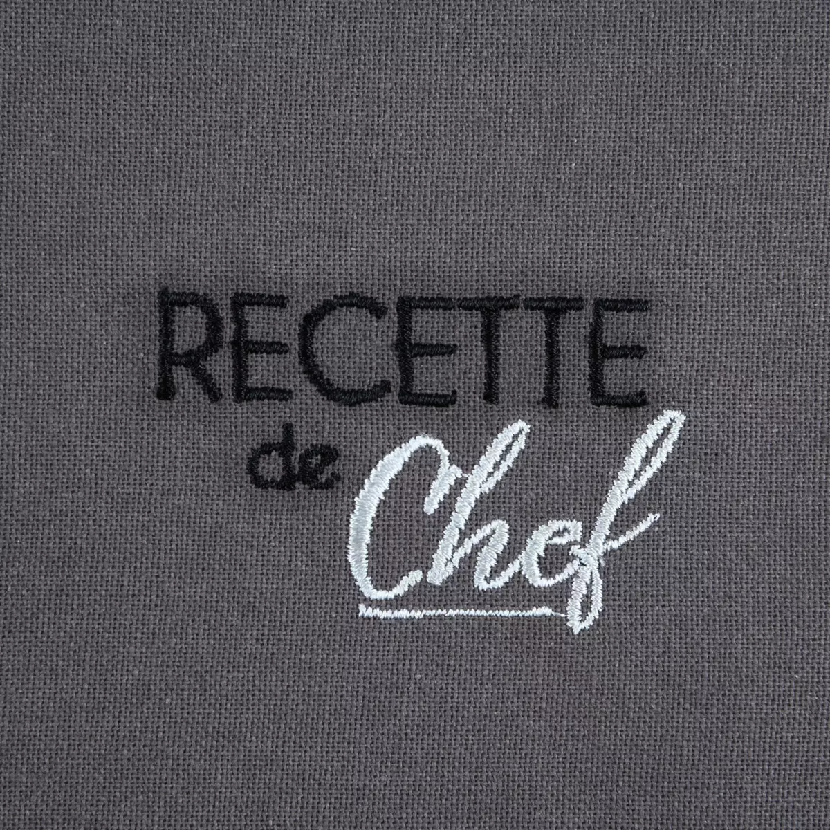 Lot de 2 serviettes coton Duo Gris foncé 2