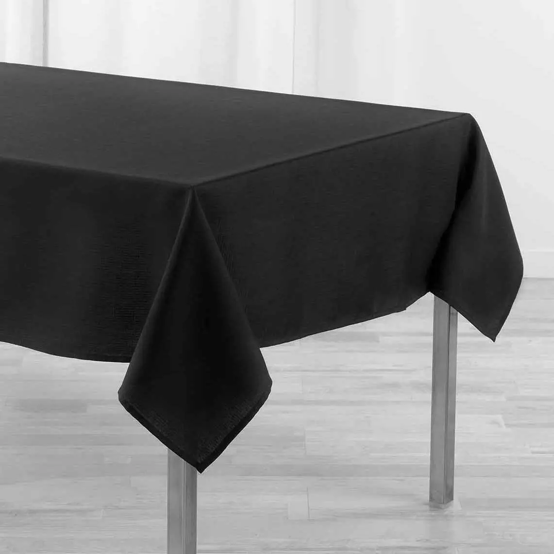 Nappe rectangulaire enduite (L250 cm) Newton Noire 3