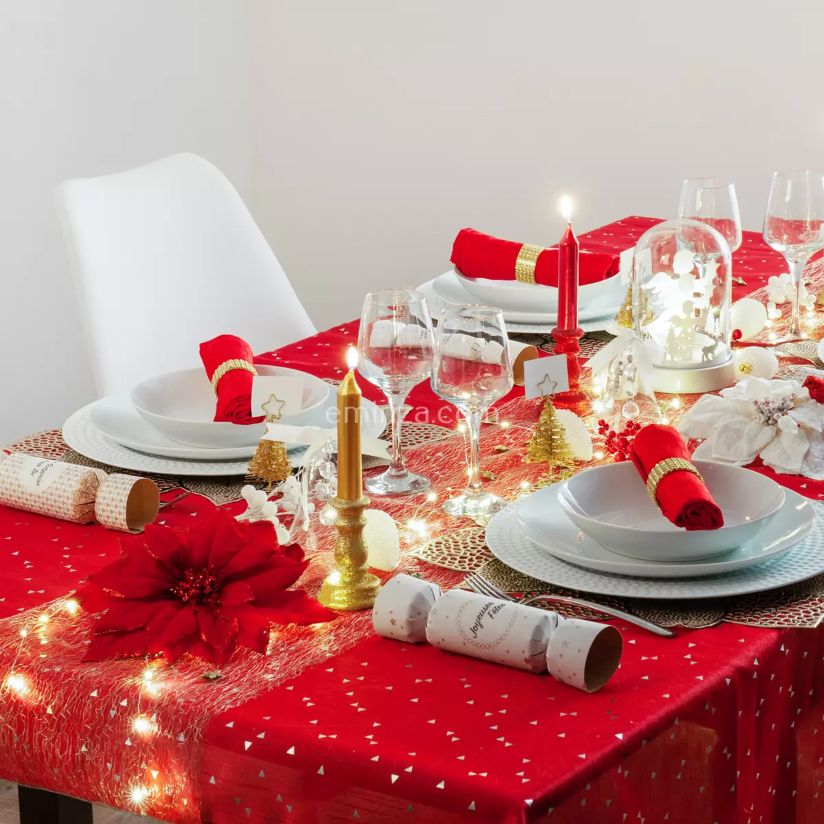 Fleur décorative sur pince Bella Rouge 2